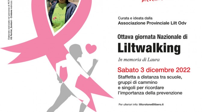 Ottava giornata nazionale di Liltwalking, staffetta virtuale per ricordare l’importanza della prevenzione